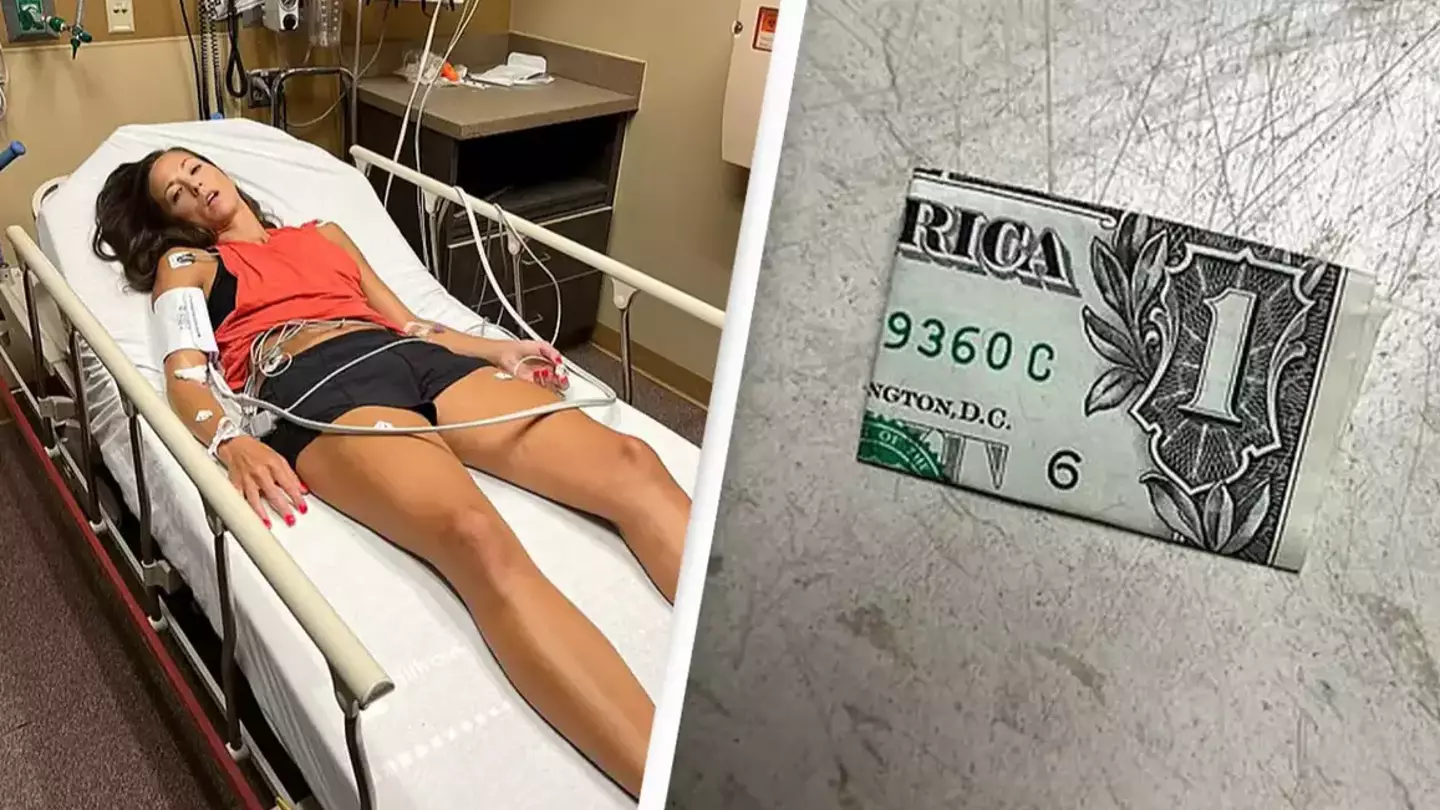 Woman 'almost dies' after picking up $1 bill from the ground