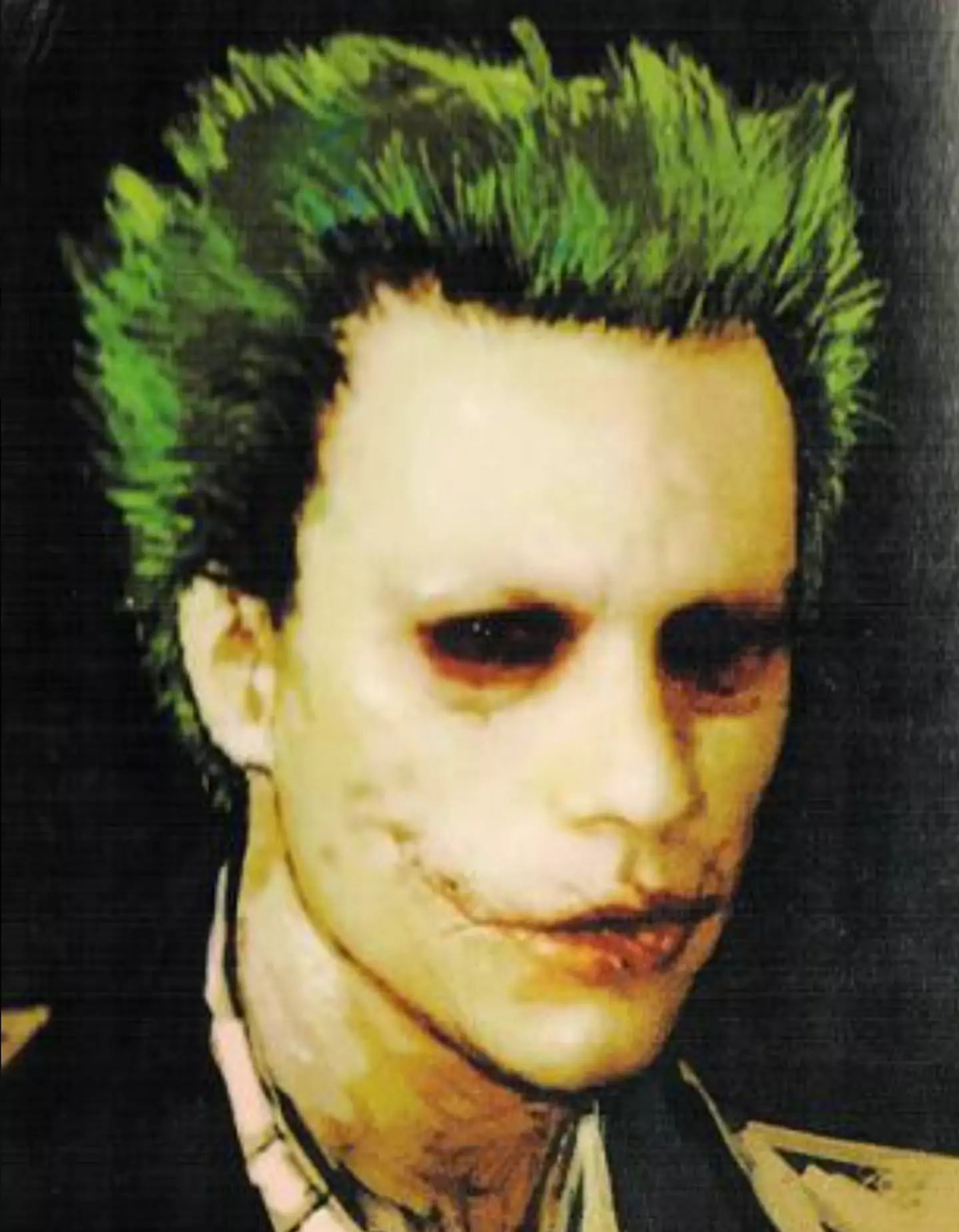 Bliss’ concept almost looks as if the Joker is wearing someone else's face.