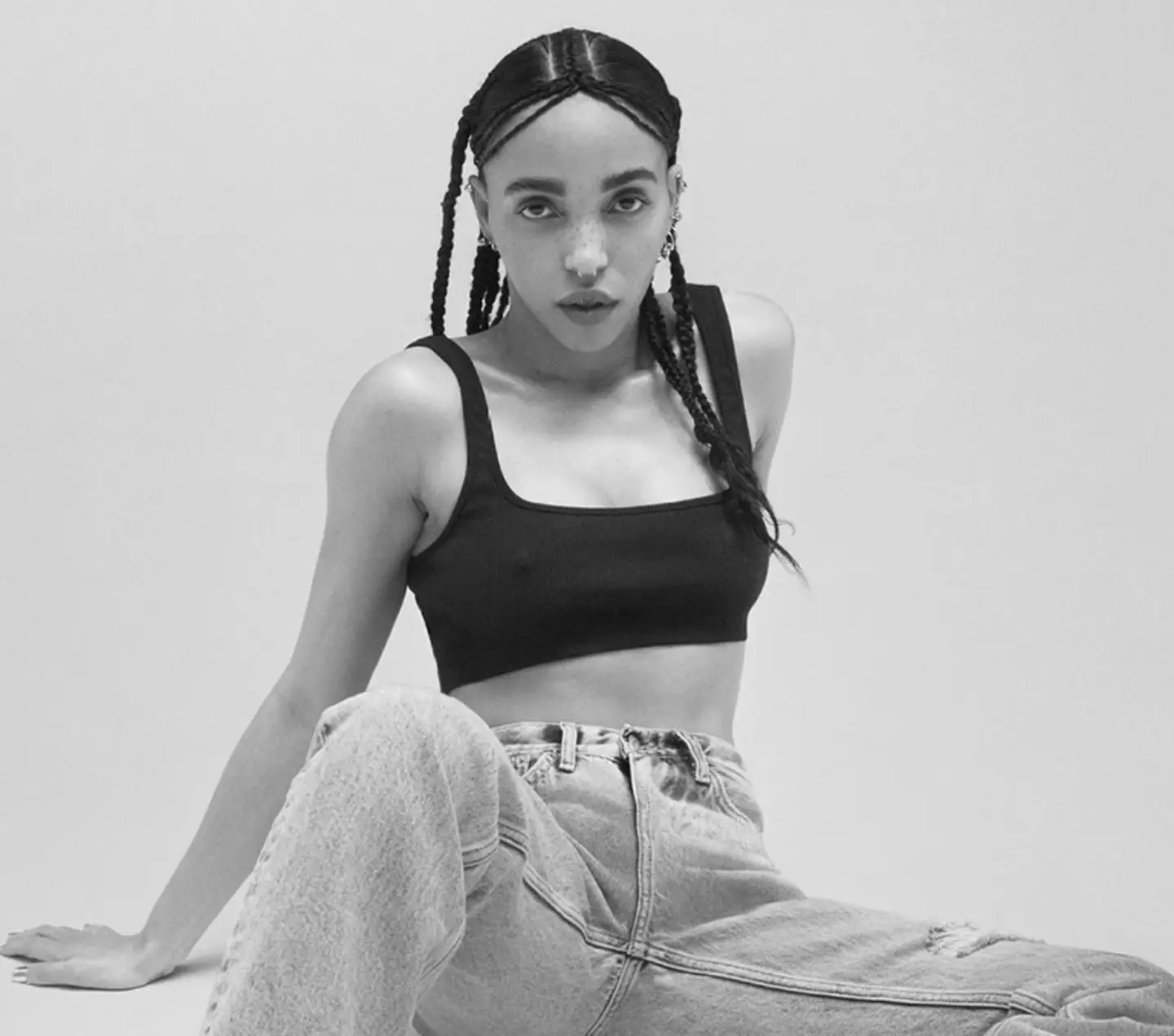 FKA Twigs showed off Calvin Klein fashion in the ads.