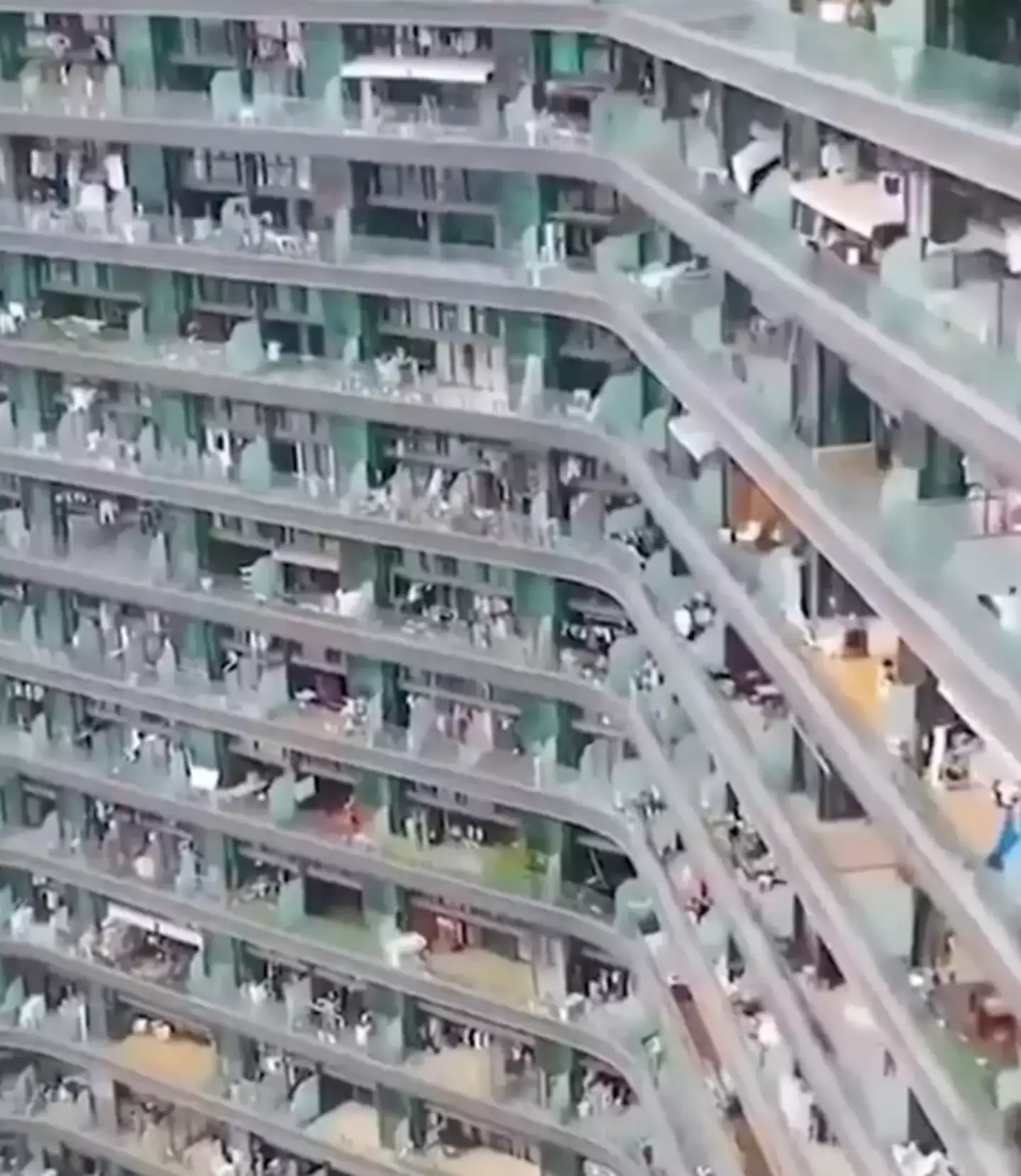 The apartment block has 20,000 residents.