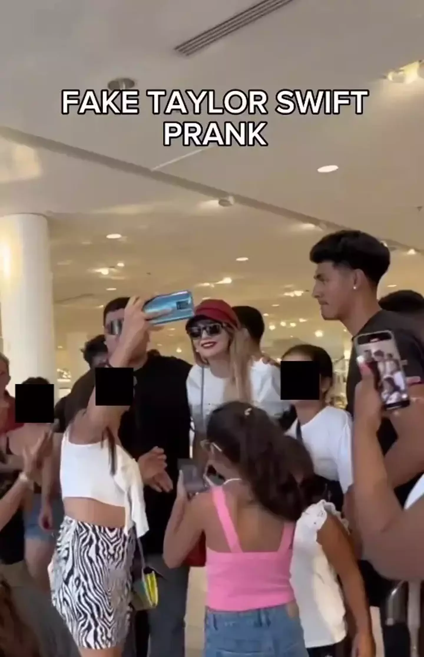 The prank happened on the same weekend Swift was swarmed by fans.