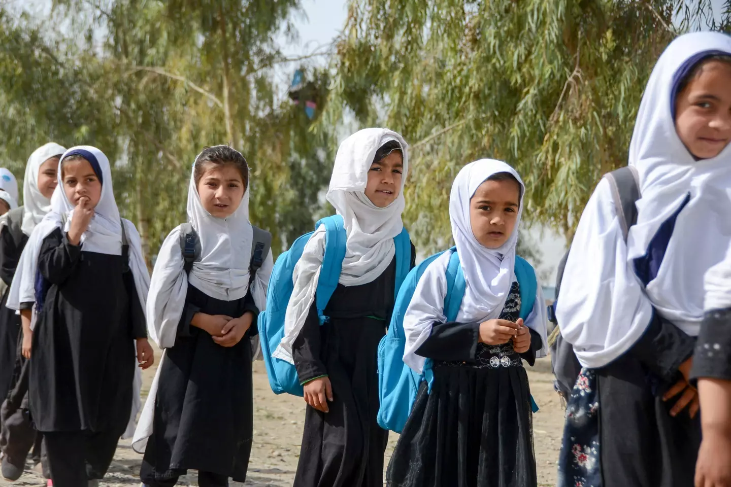 Primary school students in Afghanistan.