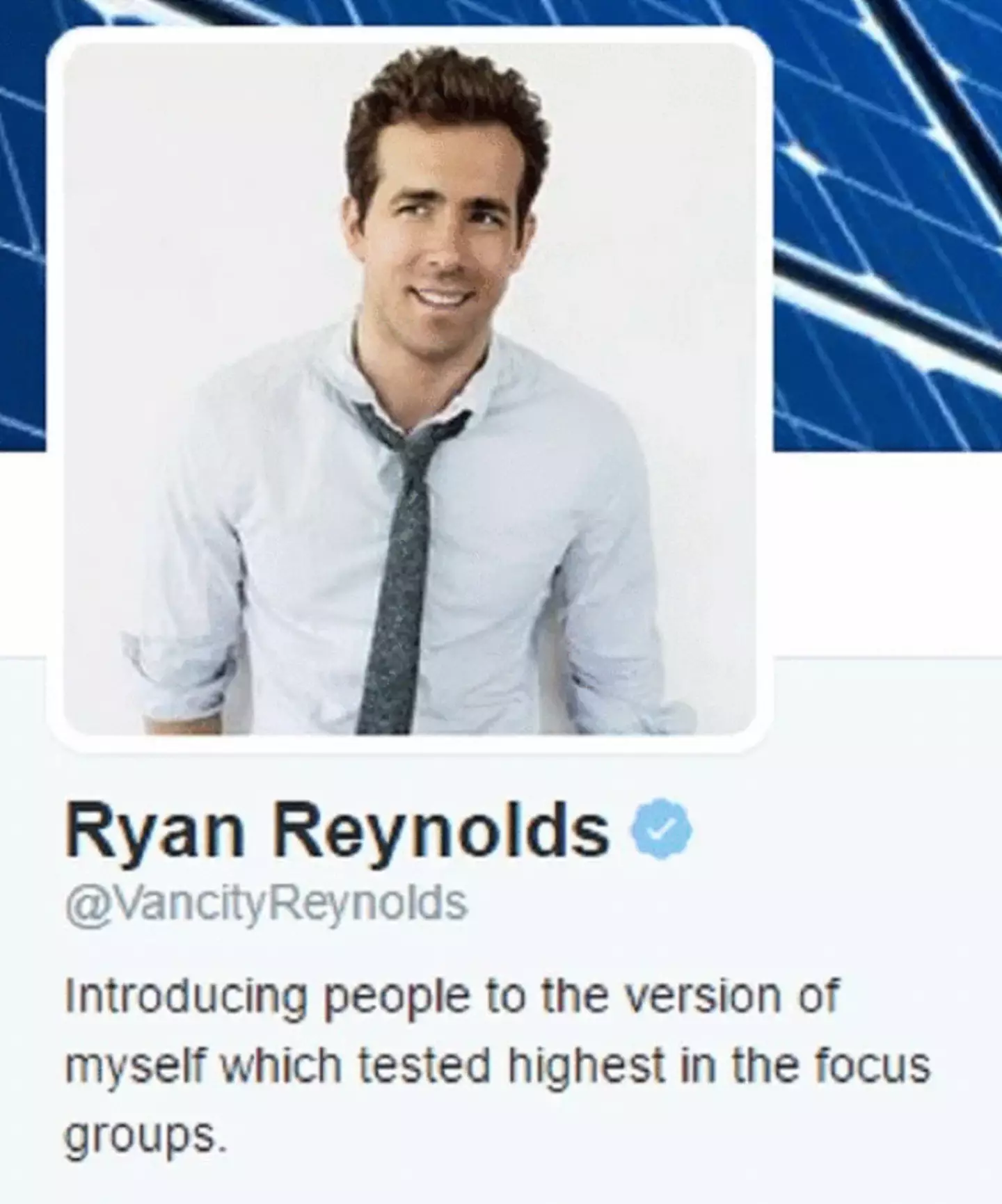 Reynolds' old Twitter bio referred to focus groups.