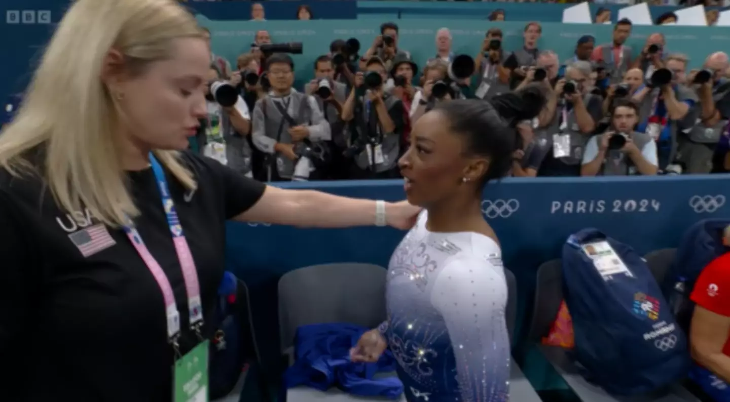 The Olympian did not appear to be happy. (BBC)