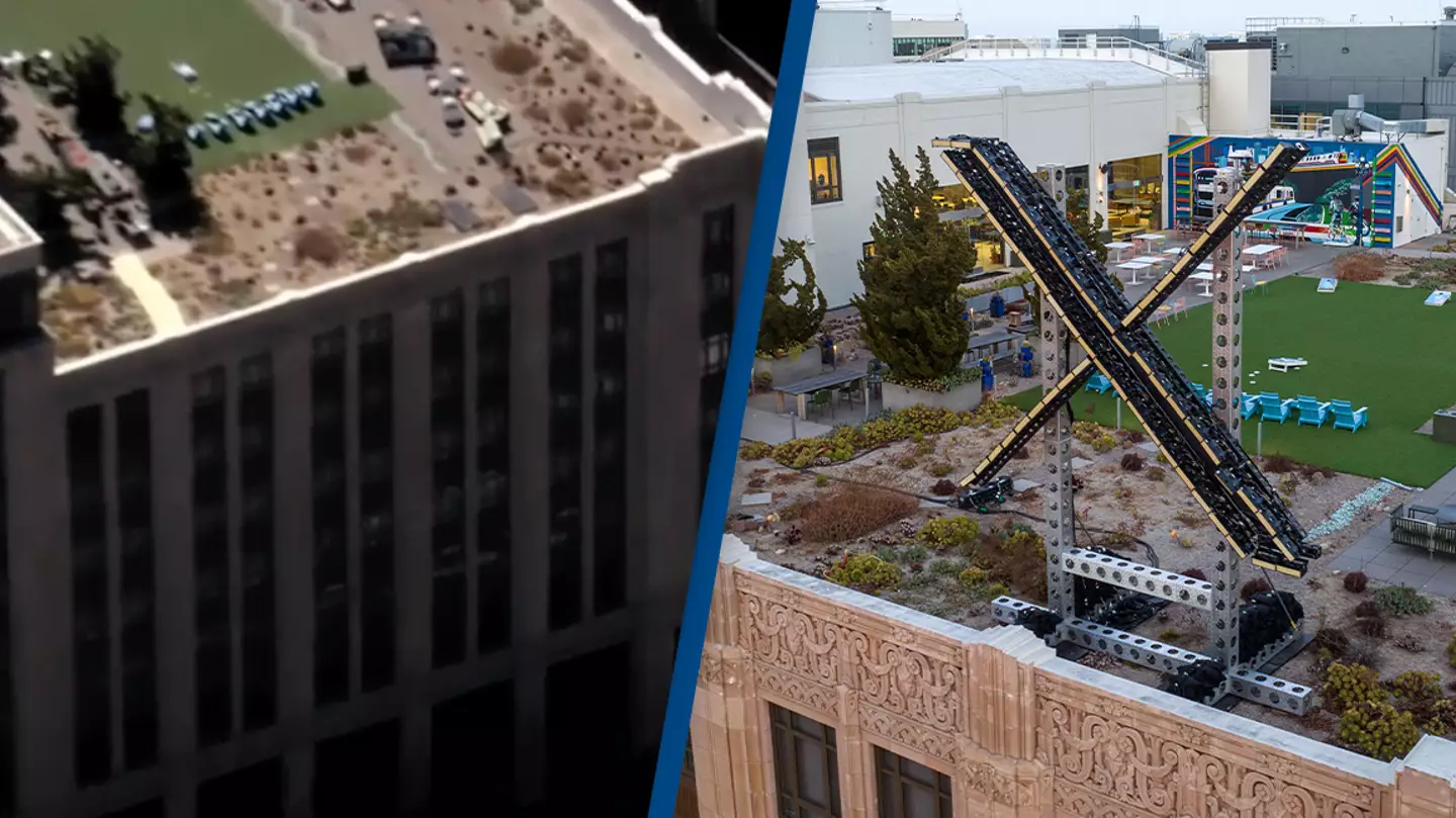 The huge X sign has been taken down from Twitter HQ after just a few days