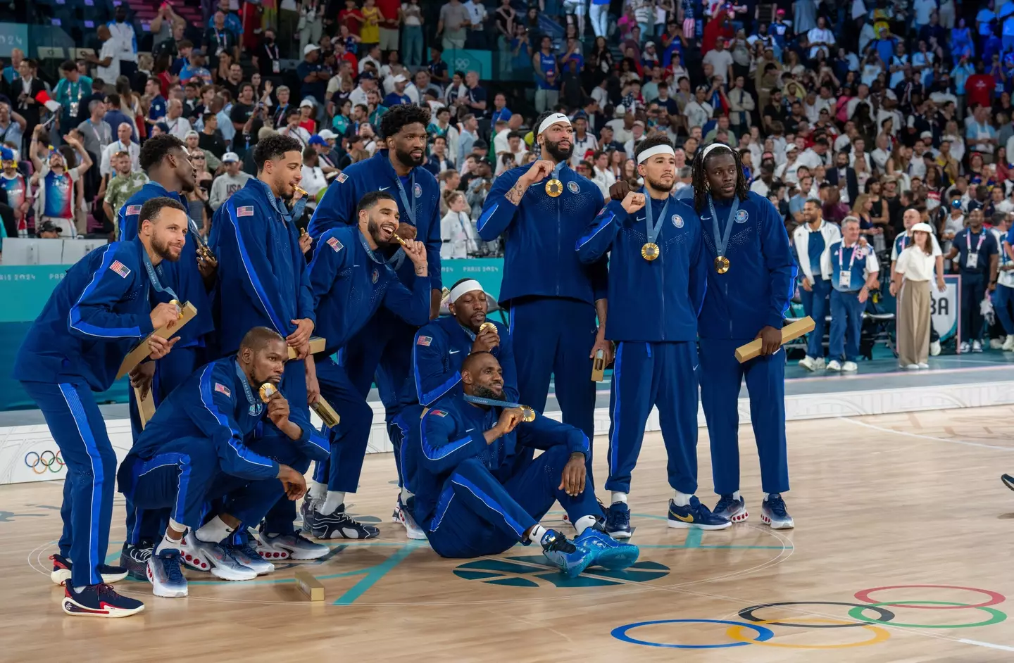 Team USA's basketball team won gold at Paris 2024. (Aytac Unal/Anadolu via Getty Images)