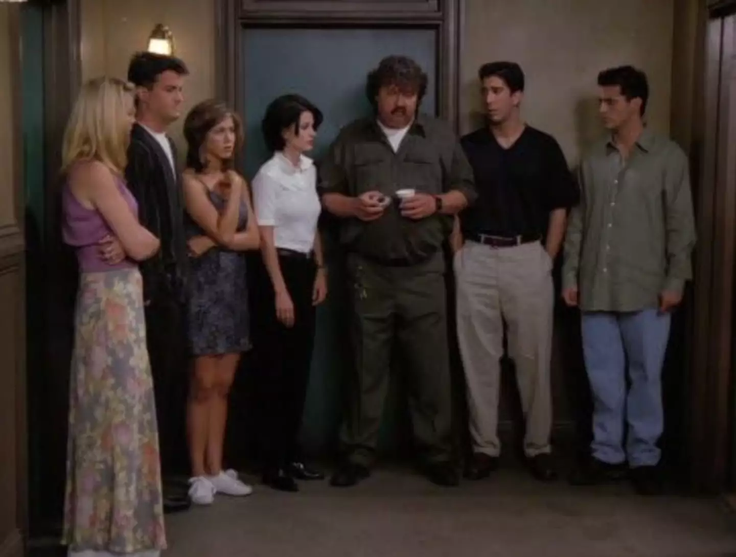 Mike Hagerty (center) in Friends (Warner Bros)
