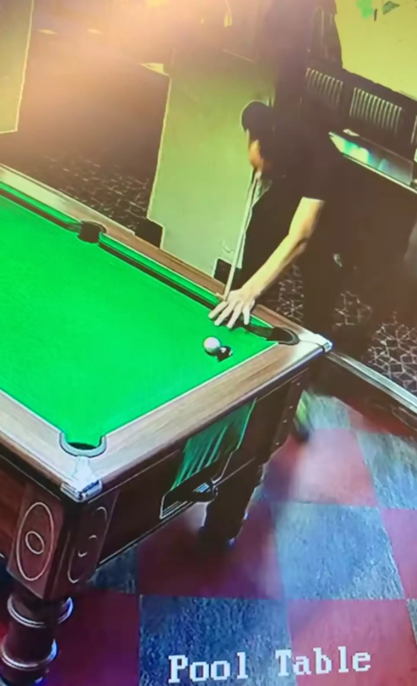 Potting the black ball looks pretty impossible from this angle (TikTok/ @luke23collins)