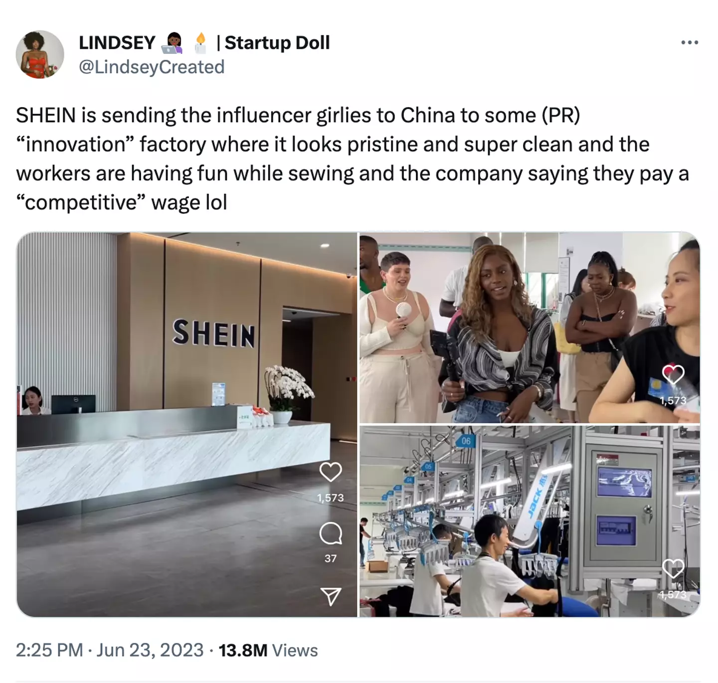 People have slammed the influencers for promoting the brand.