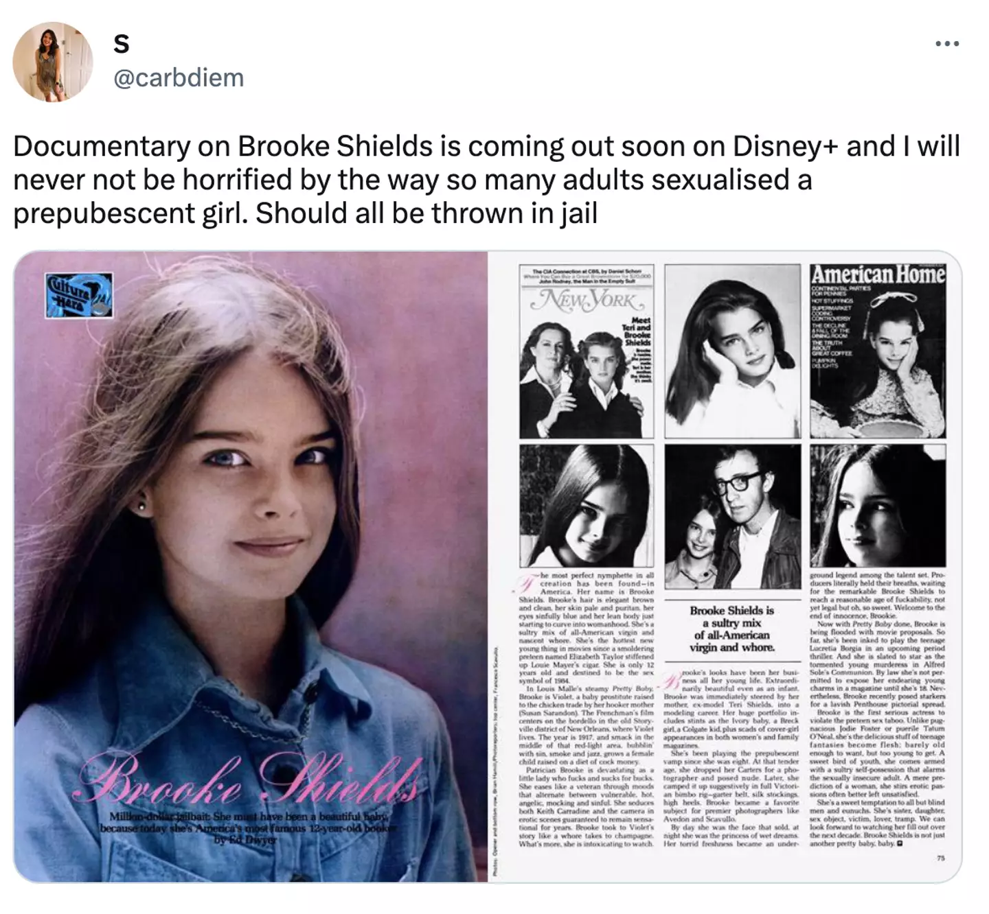 Internet users have been left horrified by the article.