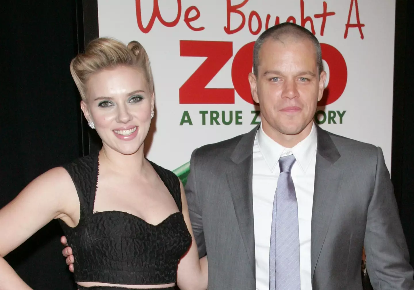 The kiss happened on the set of We Brought a Zoo.