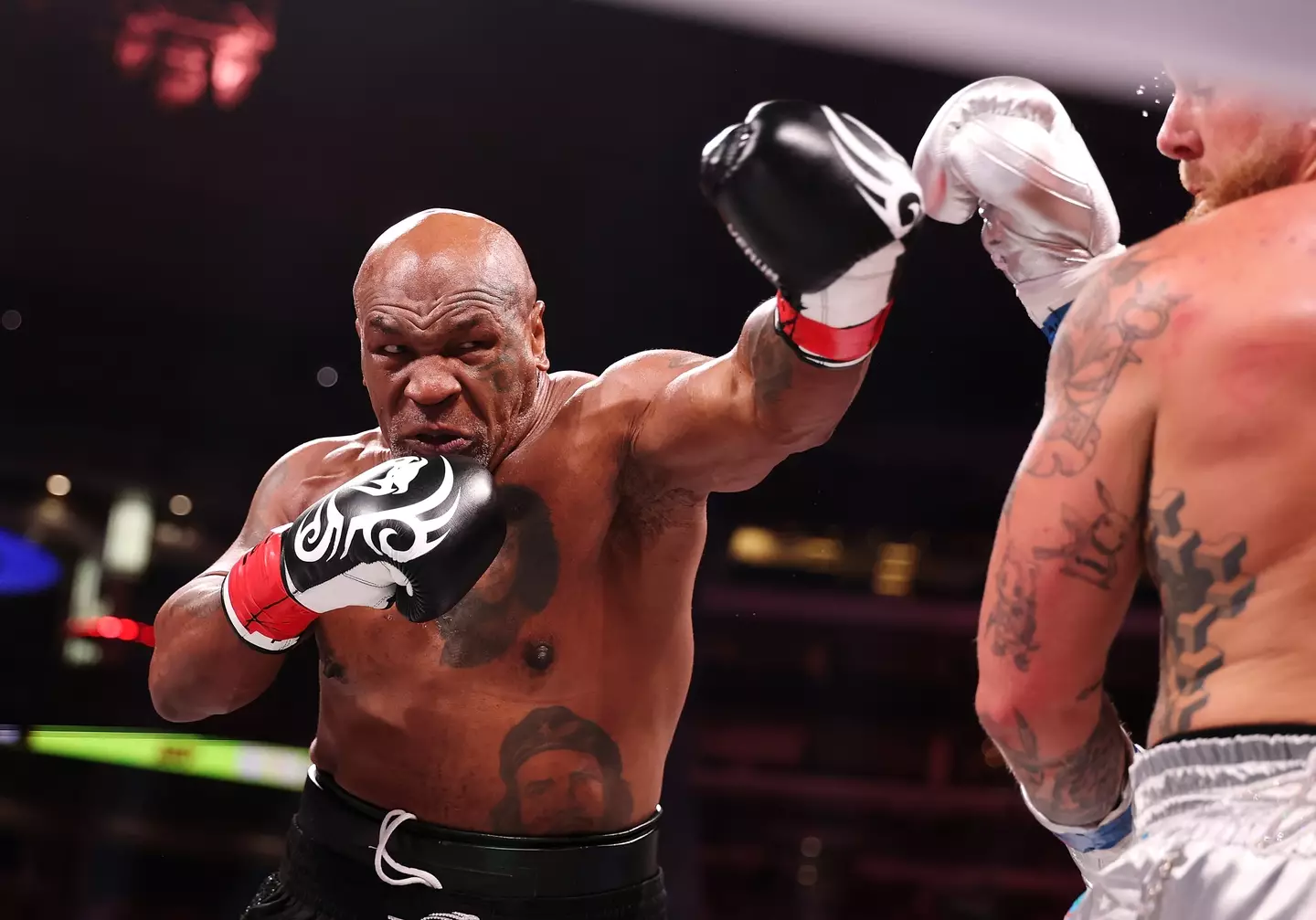 Despite losing, Tyson is taking home millions of dollars from the fight (Photo by Al Bello/Getty Images for Netflix 2024)