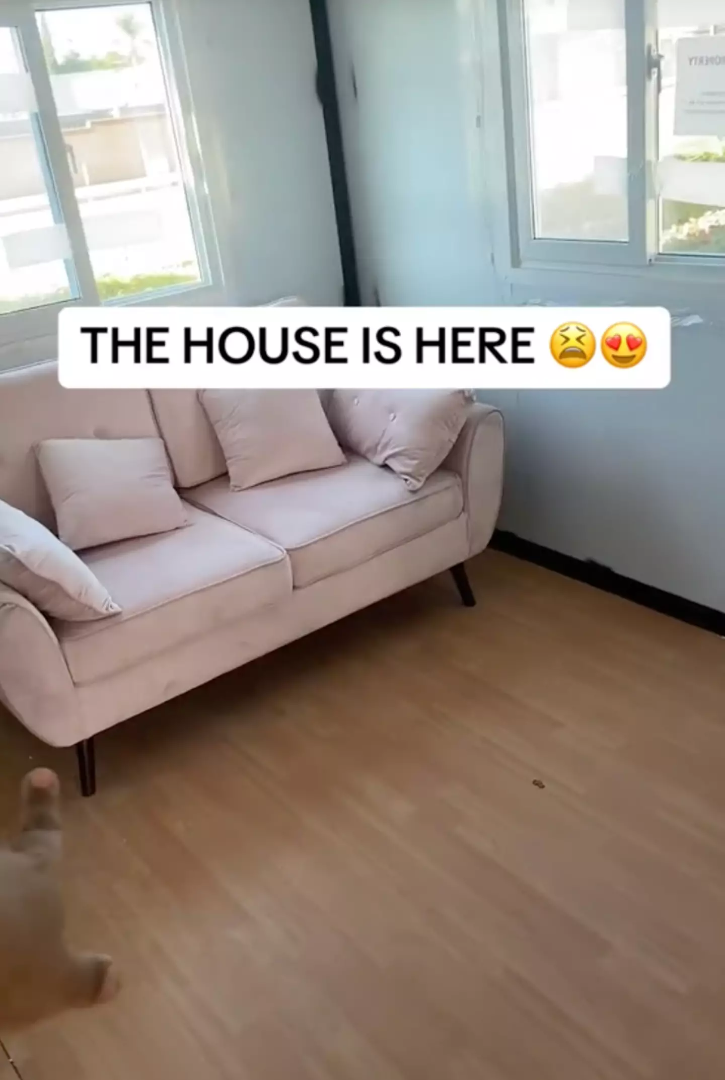 Jeff shared glimpses into his new property, which included two couches thrown in.