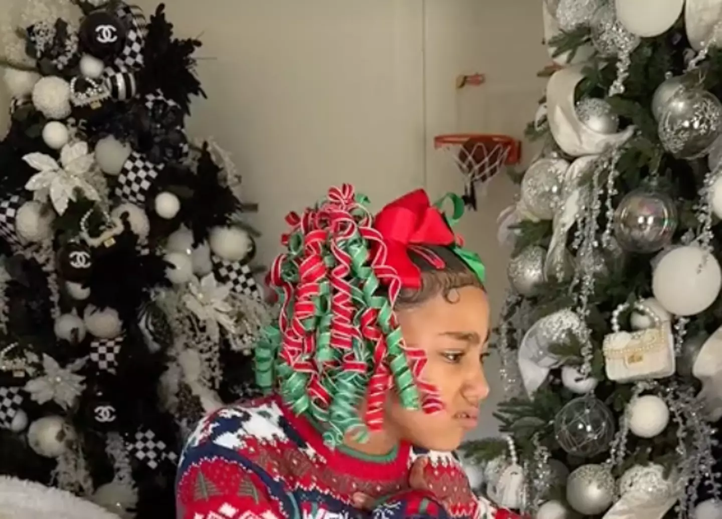 One of Kardashian's trees was decorated with Chanel accessories.