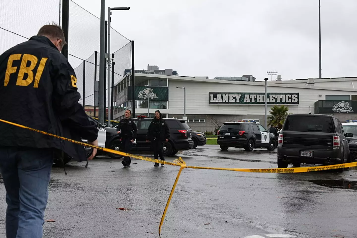 Police responded to the scene at Laney College on Thursday afternoon (Santiago Mejia/San Francisco Chronicle via Getty Images)
