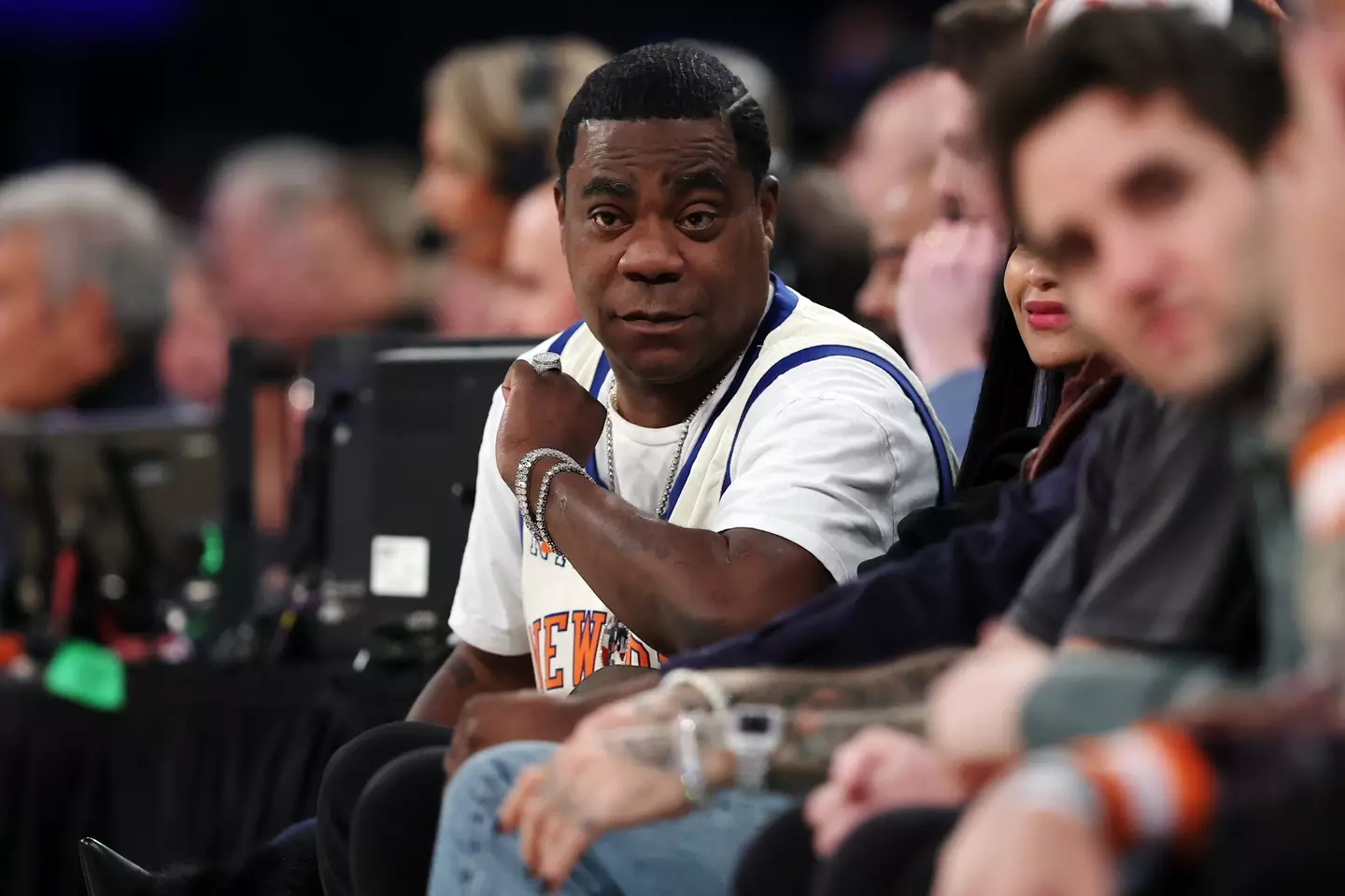 Tracy Morgan was seen wearing the same outfit at a Knicks game, January 21 (Sarah Stier/Getty Images)