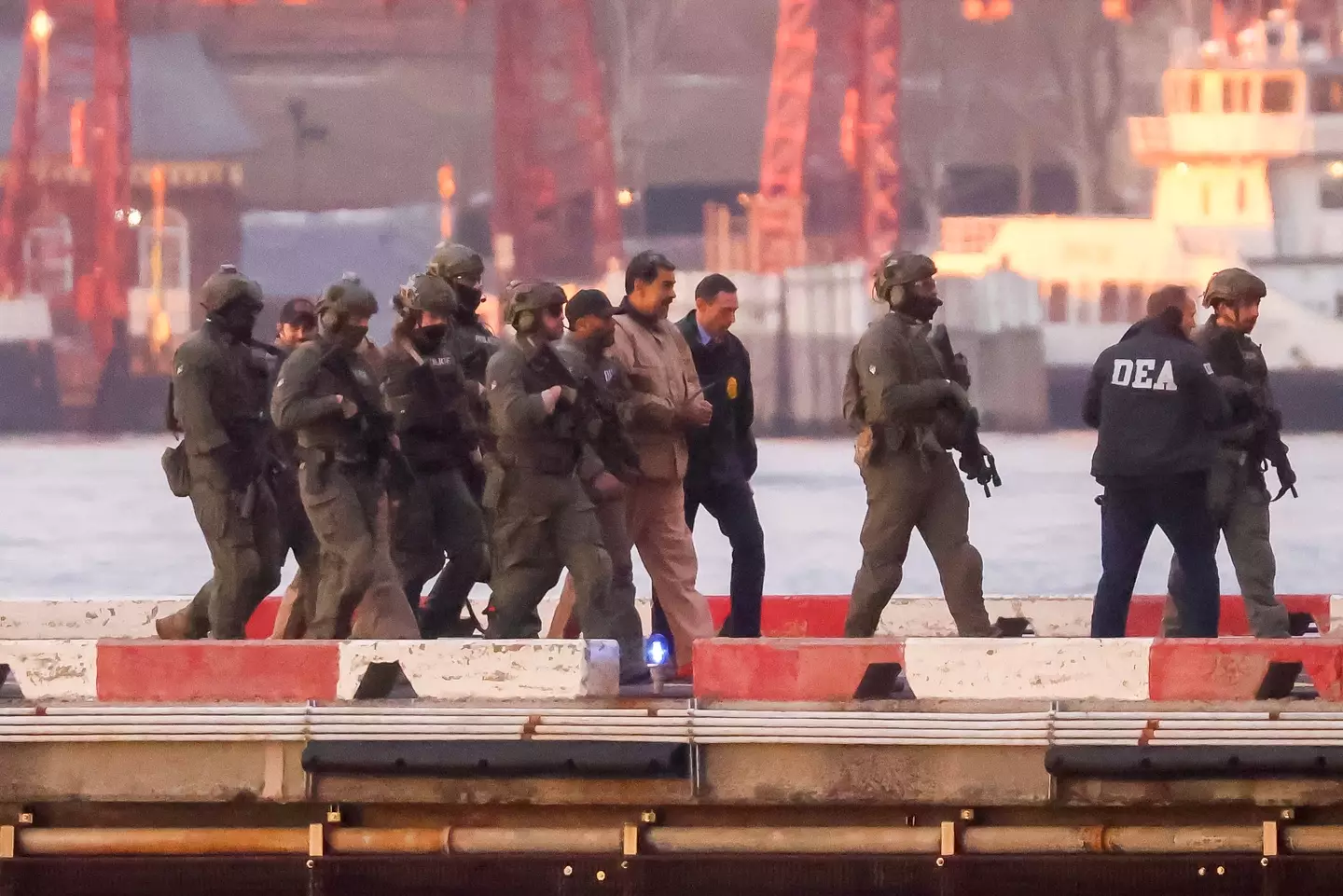 Nicolás Maduro pictured under armed guard in New York (Michael Nagle/Bloomberg via Getty Images)