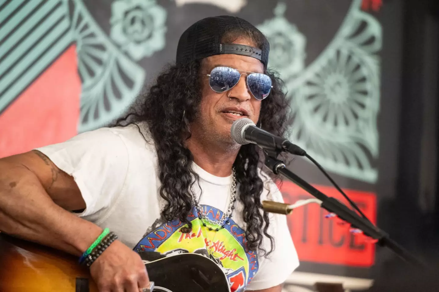 Guitarist Slash announced the tragic news of his stepdaughter's passing on Instagram. (Scott Dudelson/Getty Images)