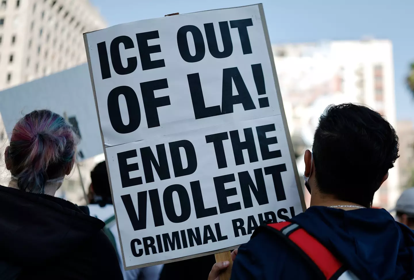 Protests against ICE and Trump's harsh immigration stance have been happening in LA (Mario Tama/Getty Images)