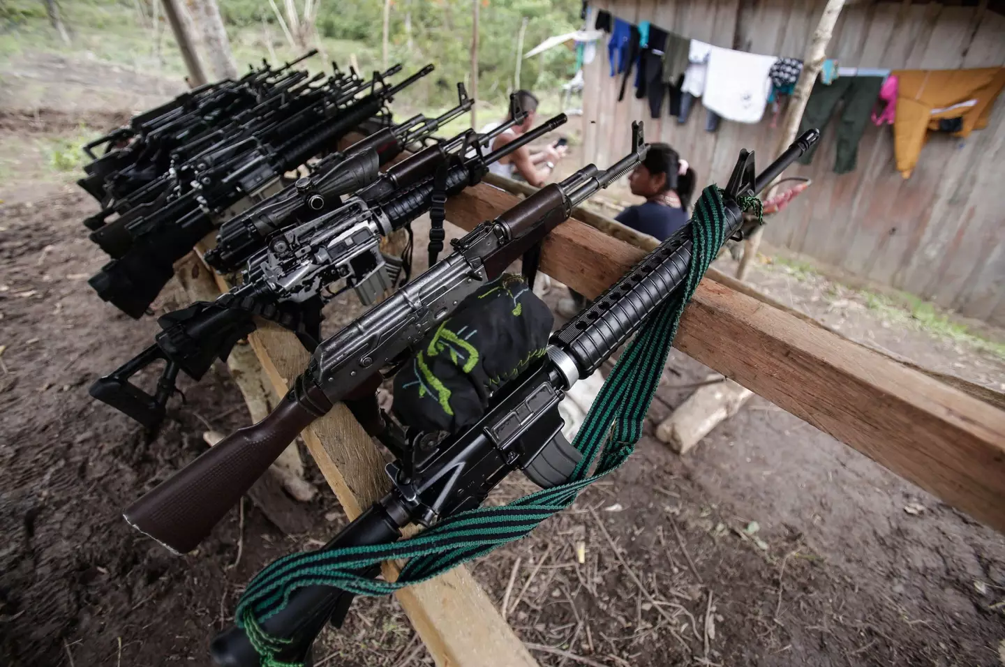 At least 18 people died during a clash between two rebel groups in Colombia over the weekend.