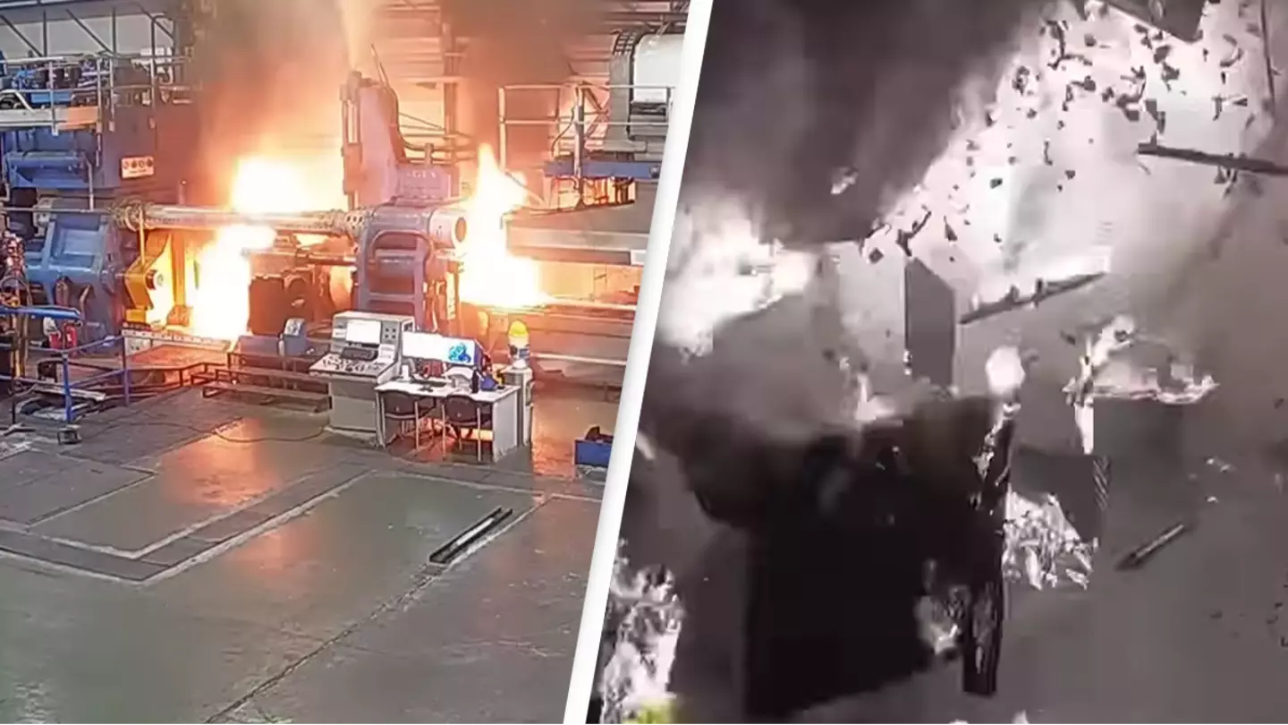 Terrifying accident at aluminum plant creates 'portal to hell' before destroying warehouse in seconds