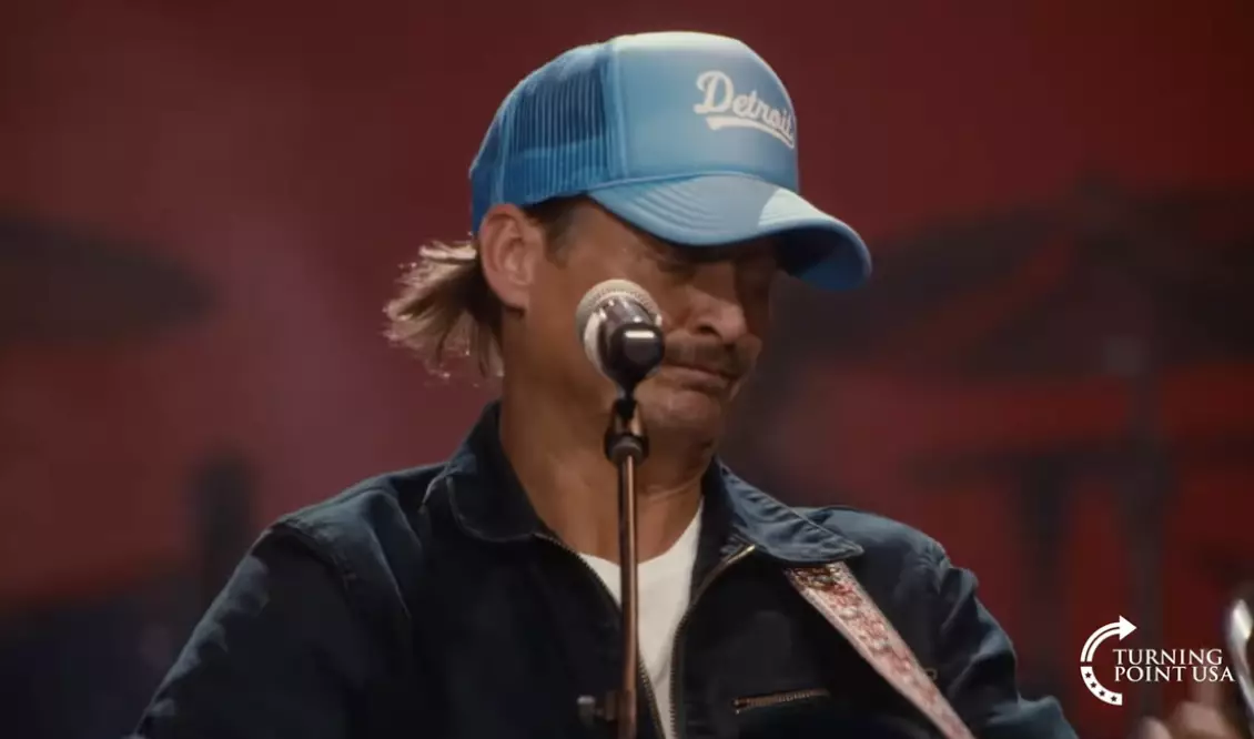 Kid Rock has been accused of lip-syncing (YouTube/ Turning Point USA)
