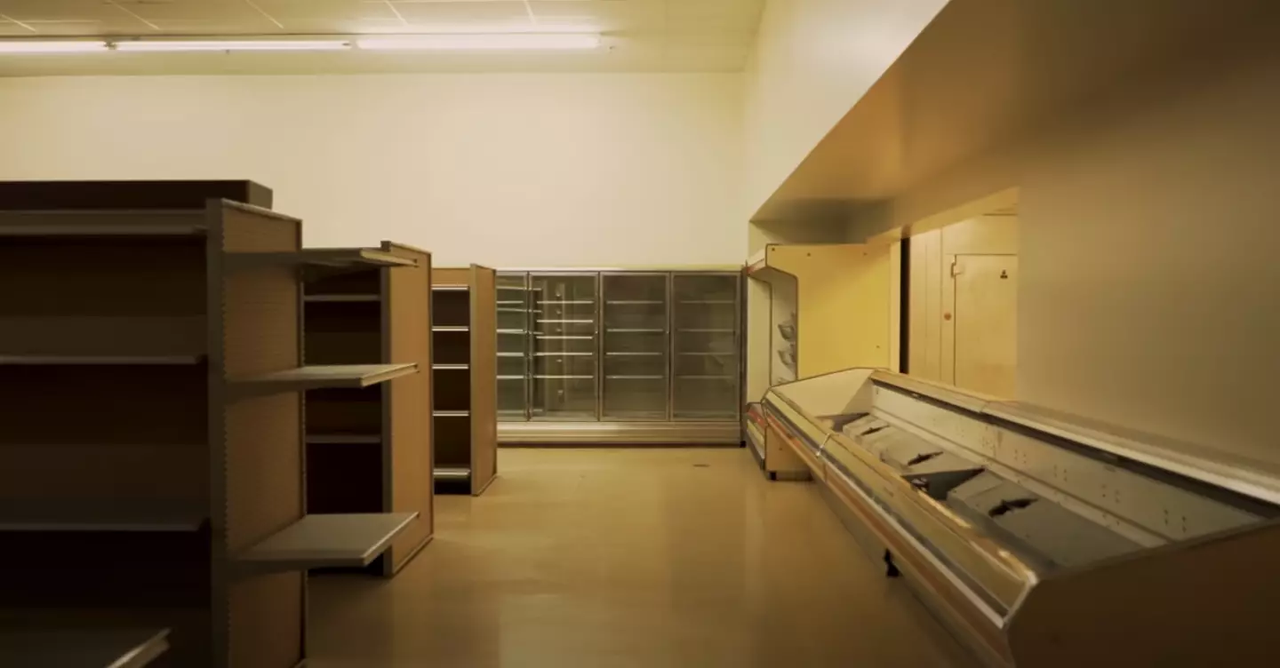 A deserted supermarket in Kitsault (YouTube/Exploring with Wade)