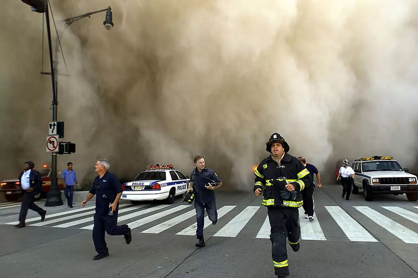 Building 7 collapsed hours after both the North and South Towers fell. Cedit: Jose Jimenez/Primera Hora/Getty Images