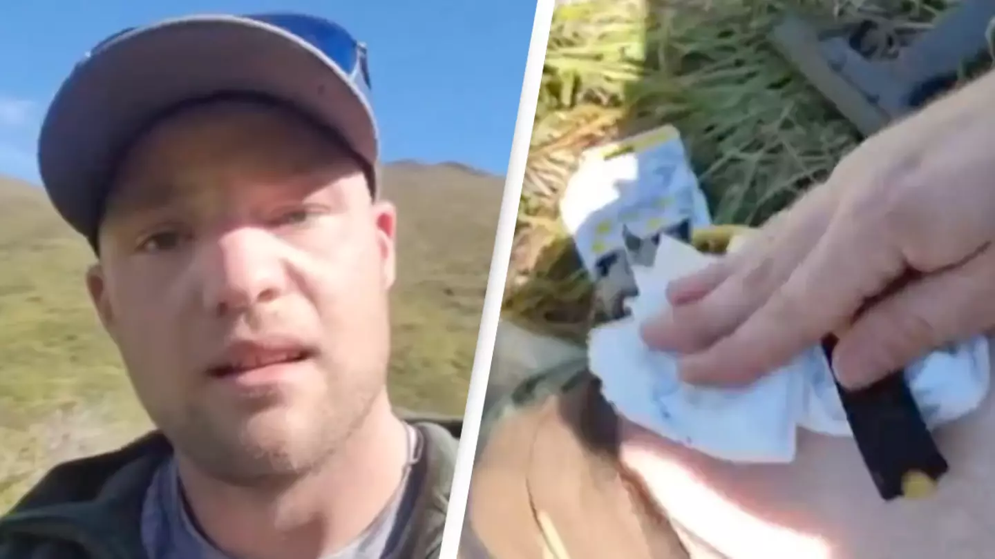 Man films incredibly calm video after shooting himself in leg as he survives bear attack