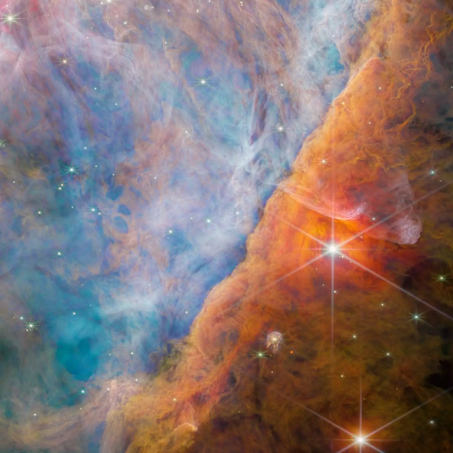 The image from the James Webb telescope showing the area with the compound.