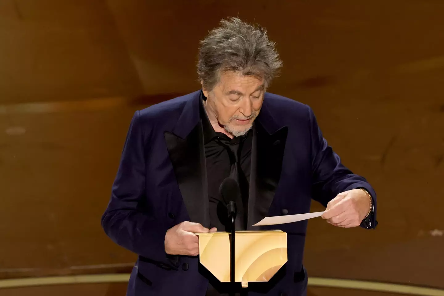 Al Pacino cut to the chase with the announcement.
