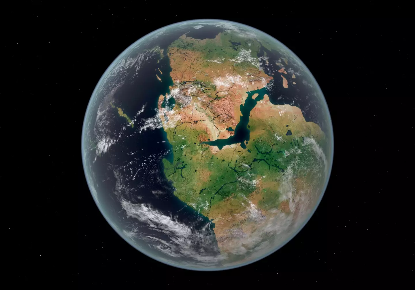 The Earth during the Jurassic period.