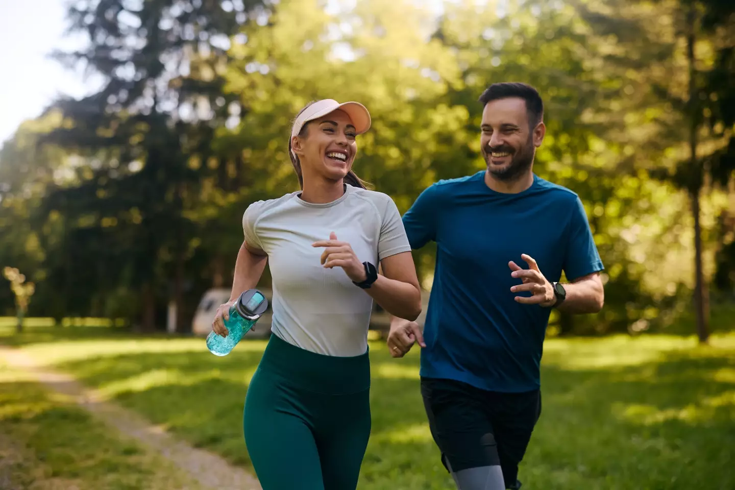 No one runs and looks this happy (Getty Stock Image)
