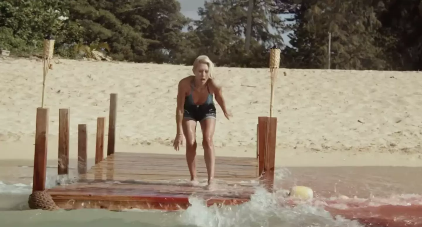 She's pretty close to the shore by the looks of it.