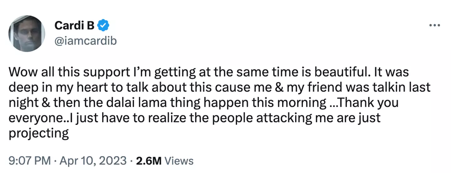 Despite the trolls, Cardi B thanked her fans for support.