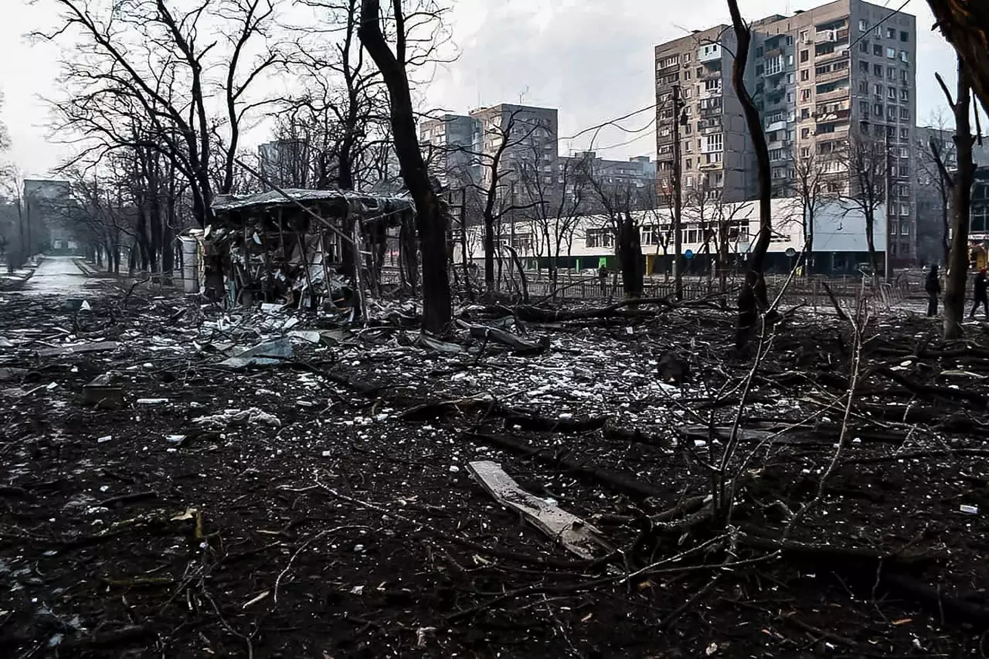 Destroyed Mariupol buildings (Alamy)