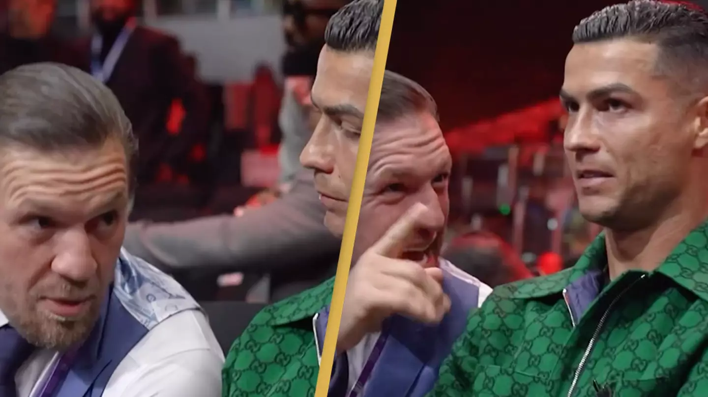 Cristiano Ronaldo has hilariously awkward reaction when Conor McGregor sits next to him