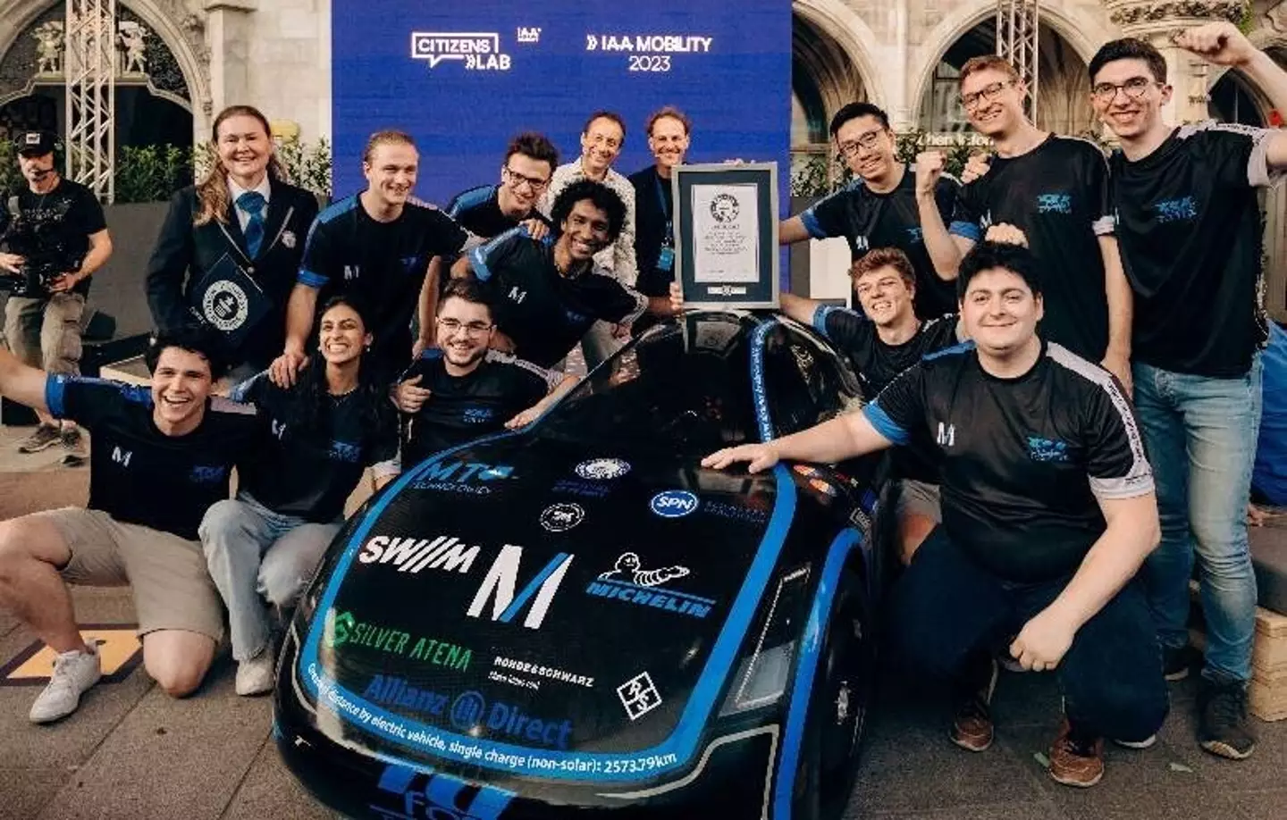 The vehicle was created by a team of students.