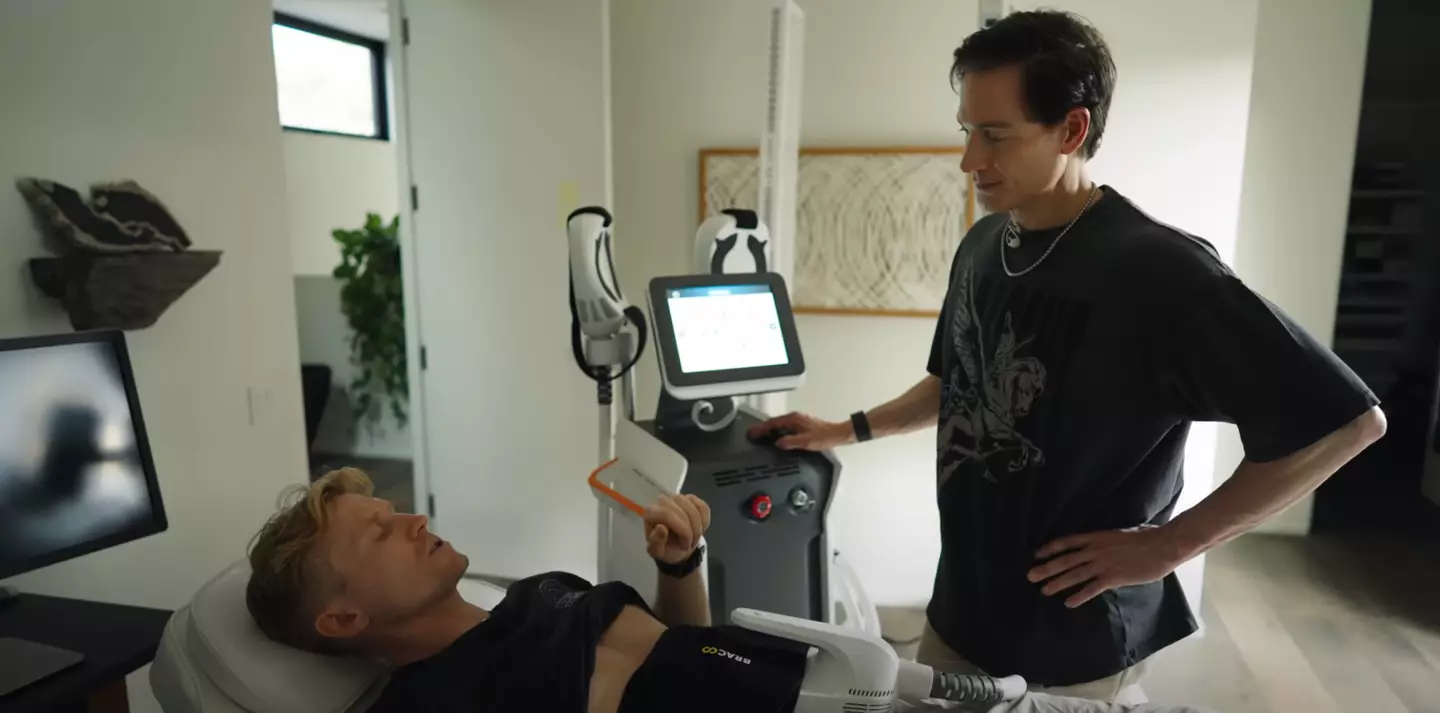 The YouTuber got an insight into Bryan Johnson's daily routine (YouTube/ Magnus Midtbø)