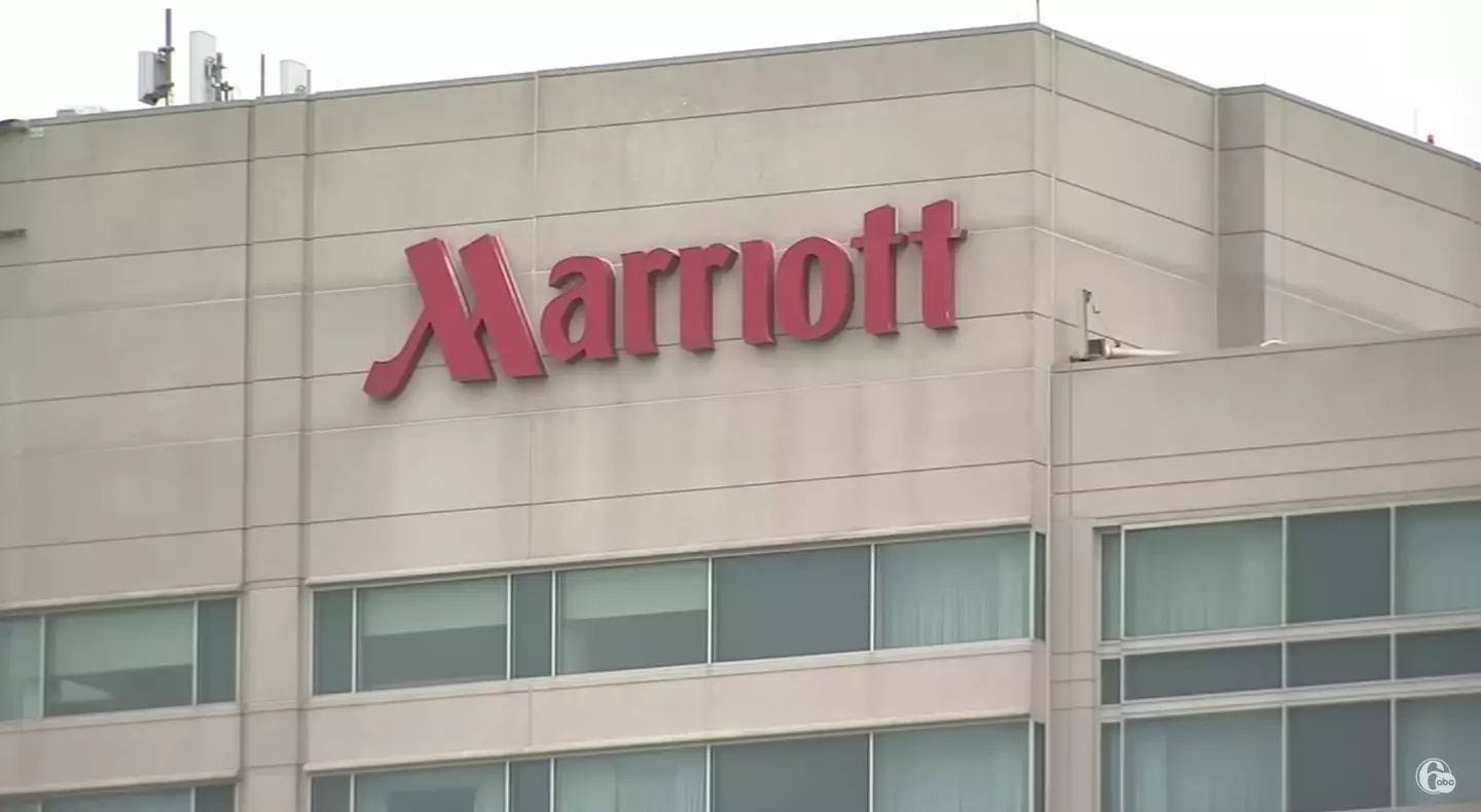 The ordeal took place at the Marriott Hotel located next to Philadelphia airport.