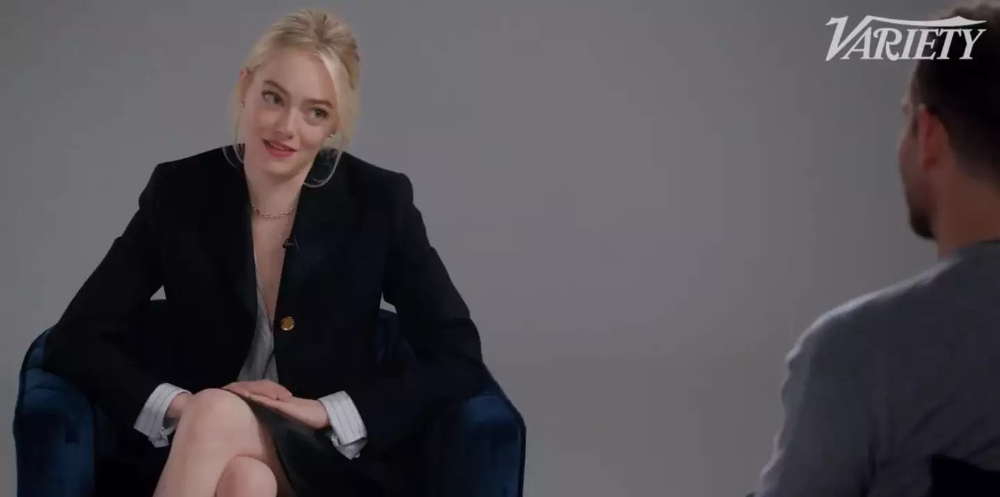 Emma Stone was taken aback by his habit.