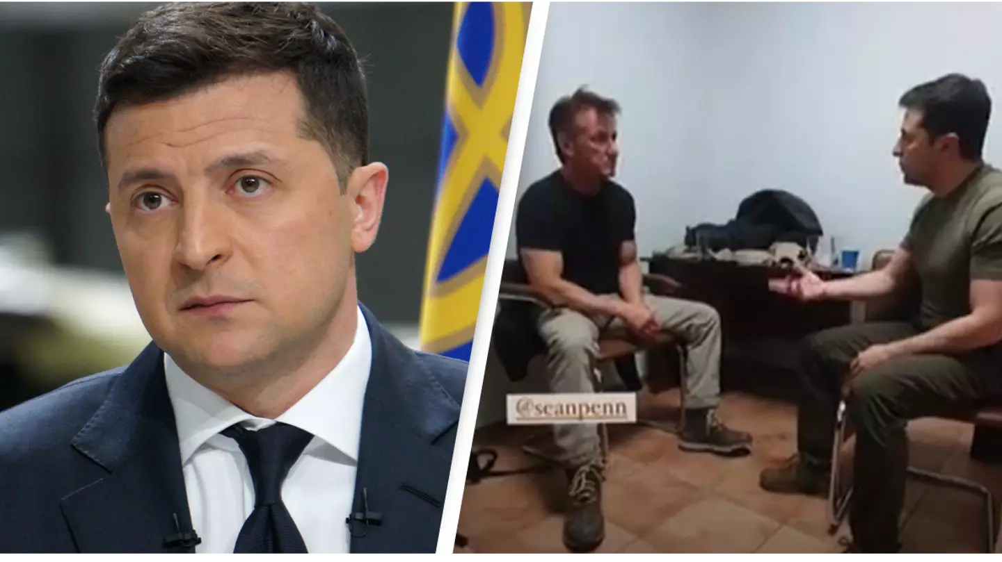 Ukraine: Sean Penn Sits Down With Ukrainian Leader Volodymyr Zelensky In Kyiv