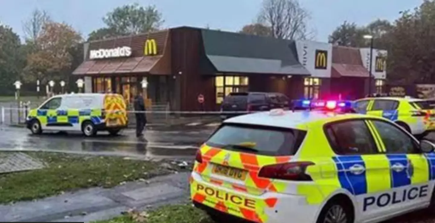 The police arrived at McDonalds.