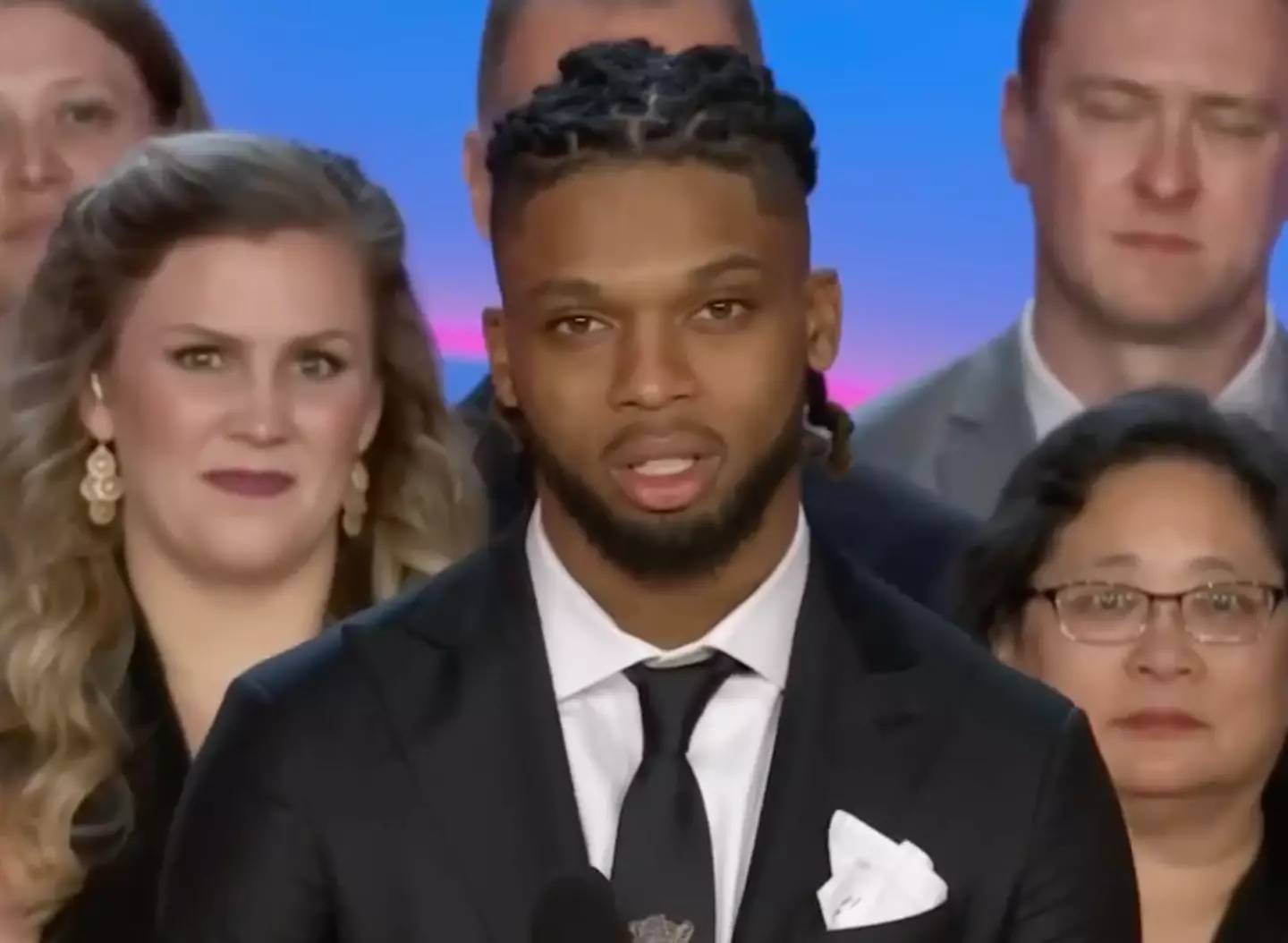 Hamlin thanked the medics who helped save his life.