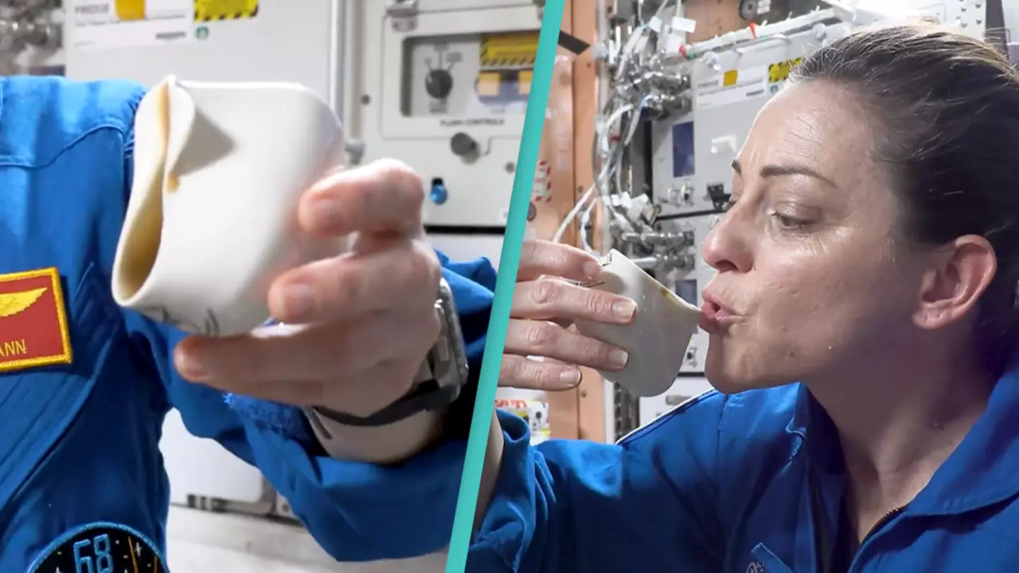 Special coffee cup designed to never spill in space has everyone pointing out what it looks like