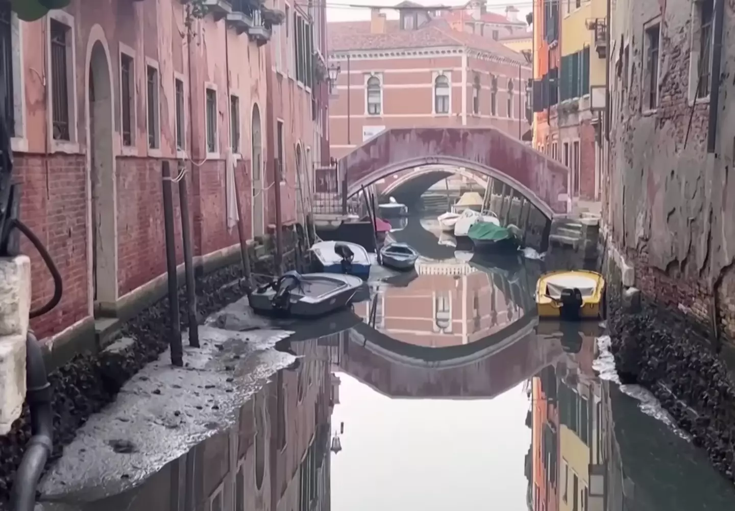 The iconic canals are currently incredibly low.