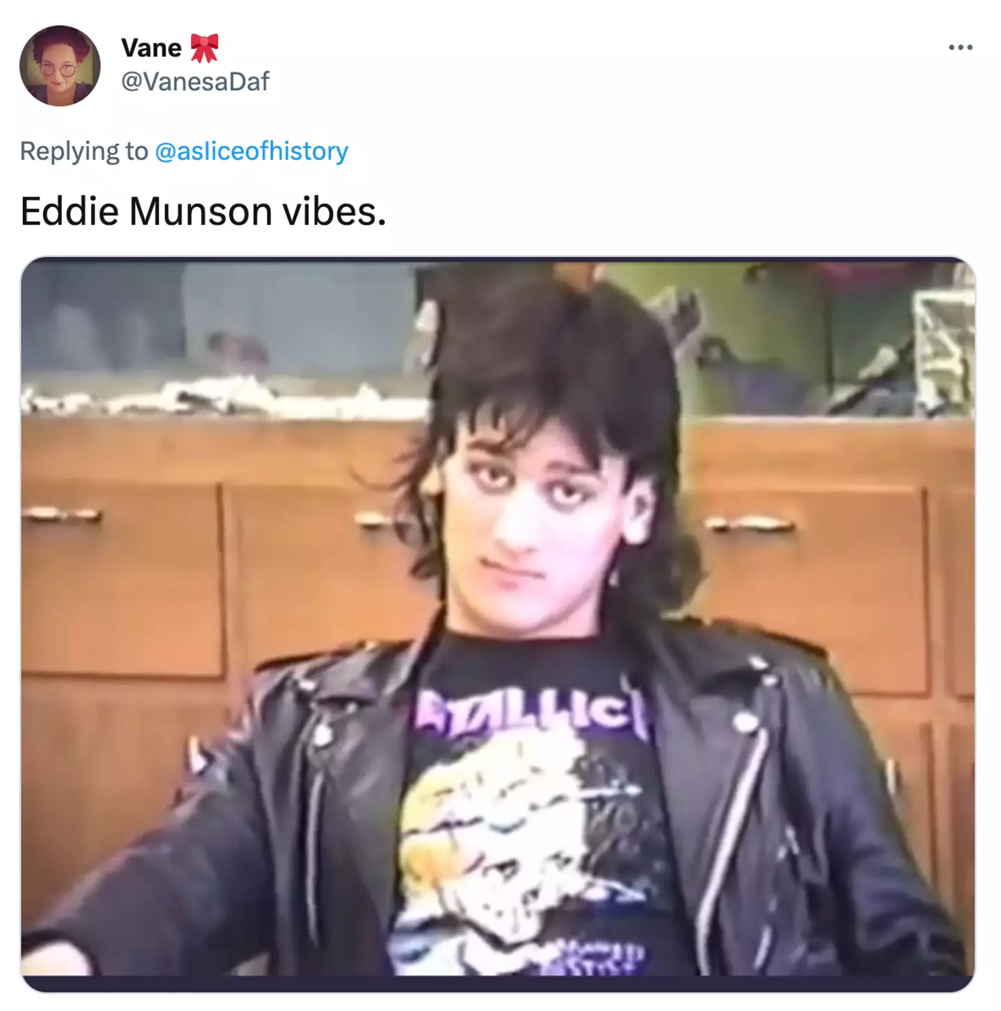 Some drew comparisons to Eddie Munson from the latest season of Stranger Things.