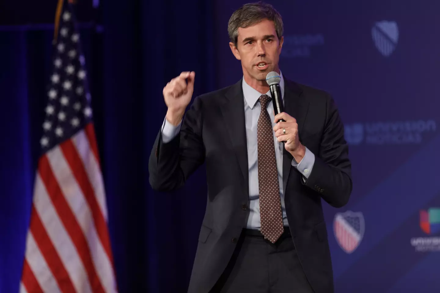 Beto O'Rourke hit back at a man who laughed at the Uvalde school shooting.