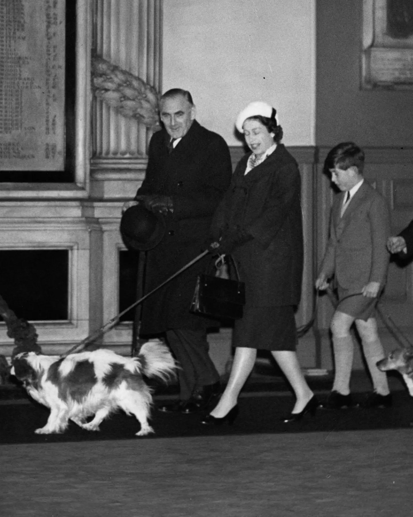 The Queen at Liverpool Street Station a month before Prince Andrew was born.