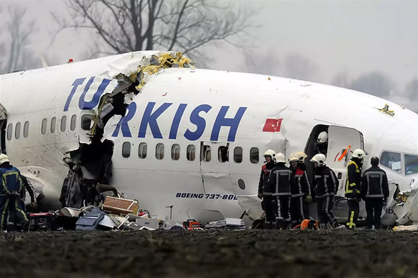 Another image showed the wreckage of a 2009 Turkish Airline crash.